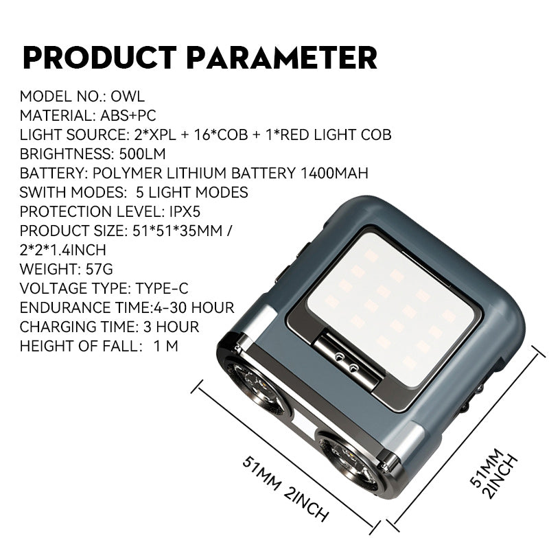 WARSUN Owl Outdoor Headlamp Outdoor Fishing Mosquito Repellent Lamp is dimmable.