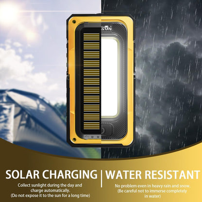 WARSUN Rechargeable LED Work Light, Portable Magnetic Waterproof Solar Outdoor Light