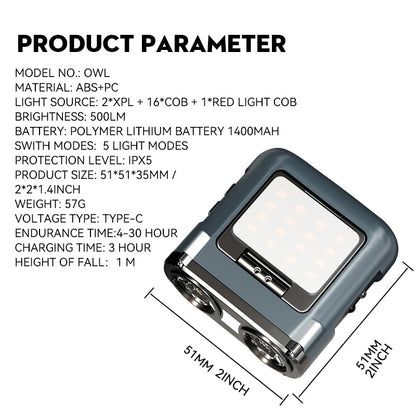 WARSUN Owl Outdoor Headlamp Outdoor Fishing Mosquito Repellent Lamp is dimmable.